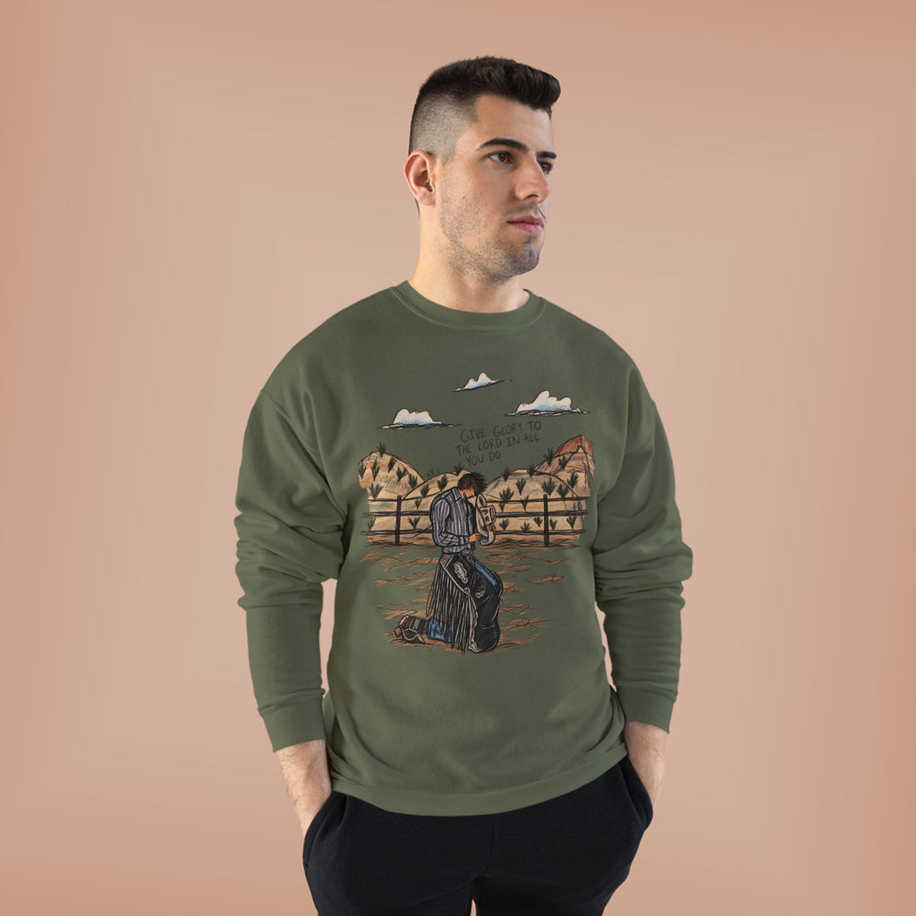 Give glory to the Lord crewneck