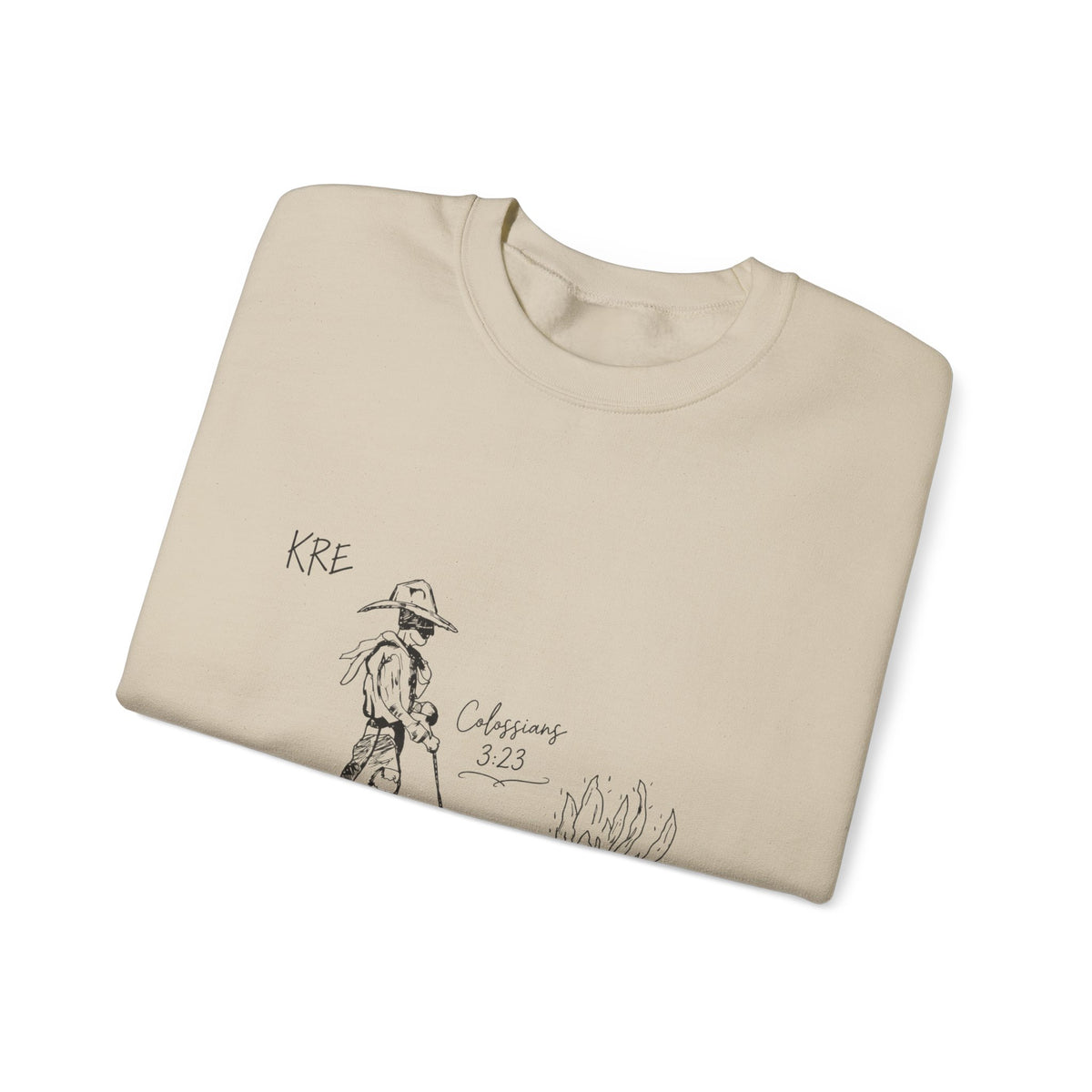 Cowboy bible verse Unisex Heavy Blend™ Crewneck Sweatshirt