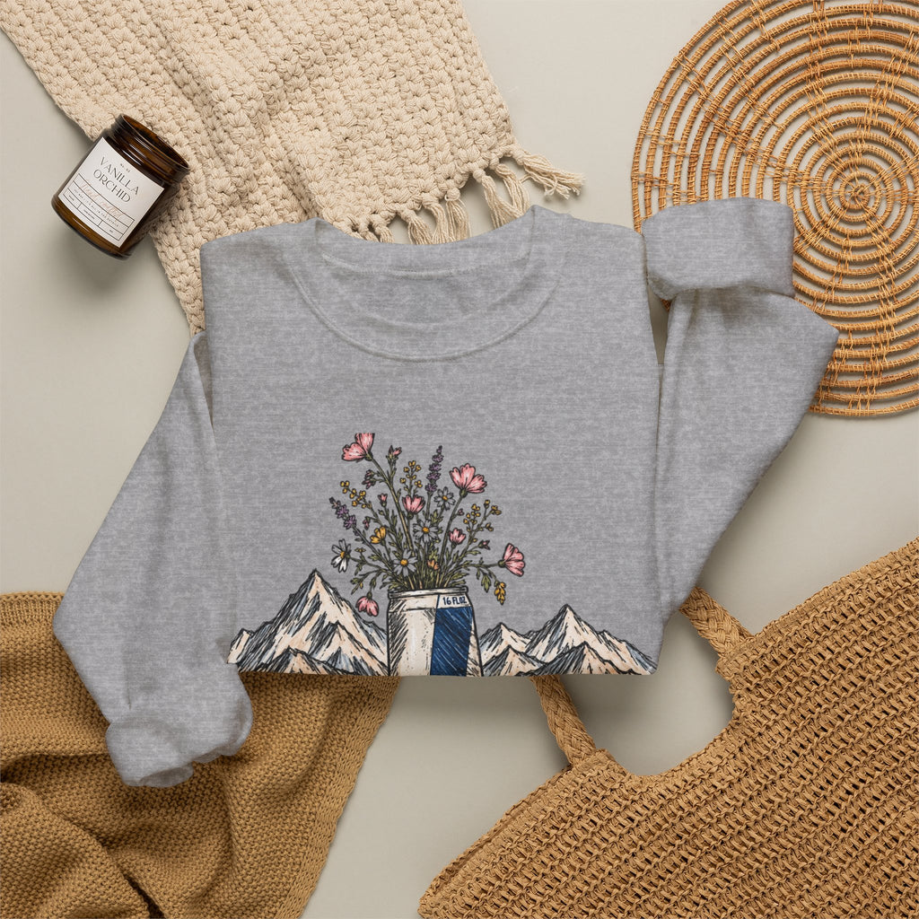 Wild flowers and wild drinks crewneck