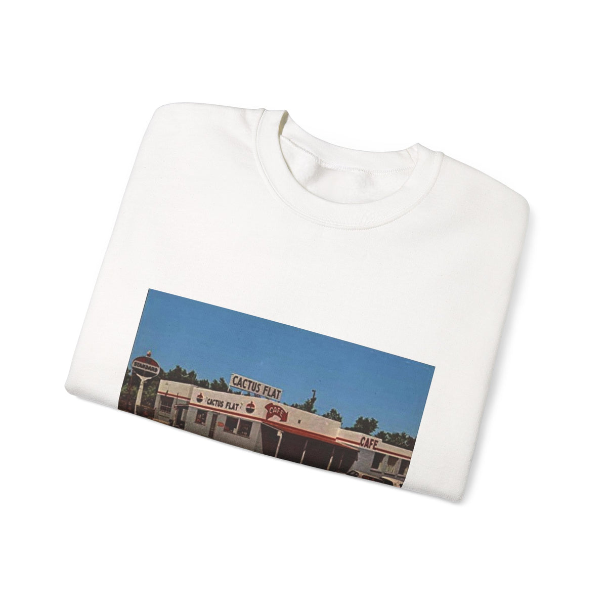 Cactus flat vintage photo Crewneck Sweatshirt