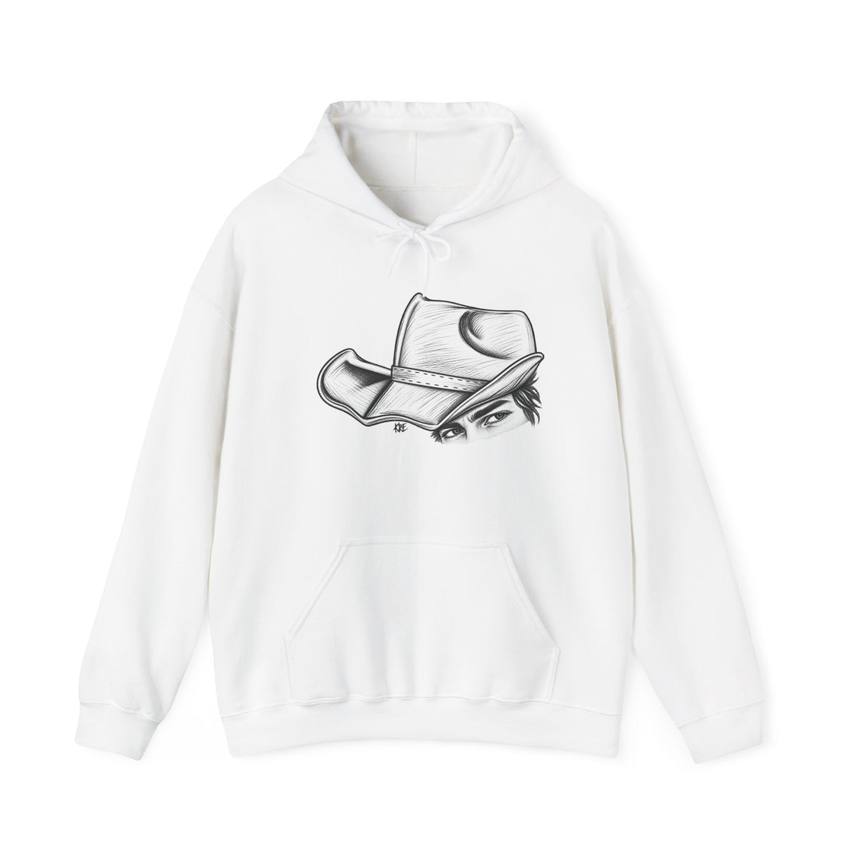Hidden behind the brim Hooded Sweatshirt