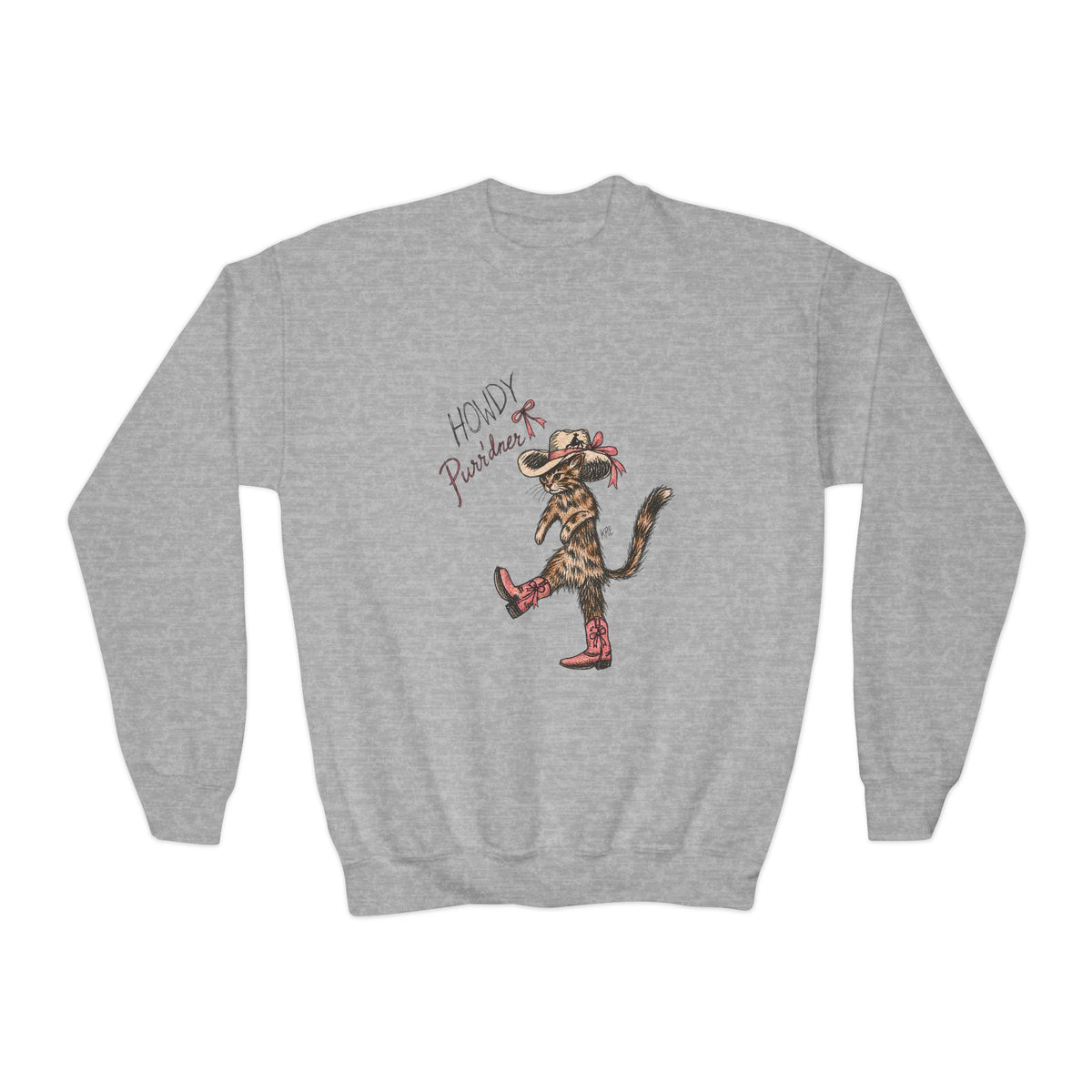 Howdy purr’dner crewneck girls