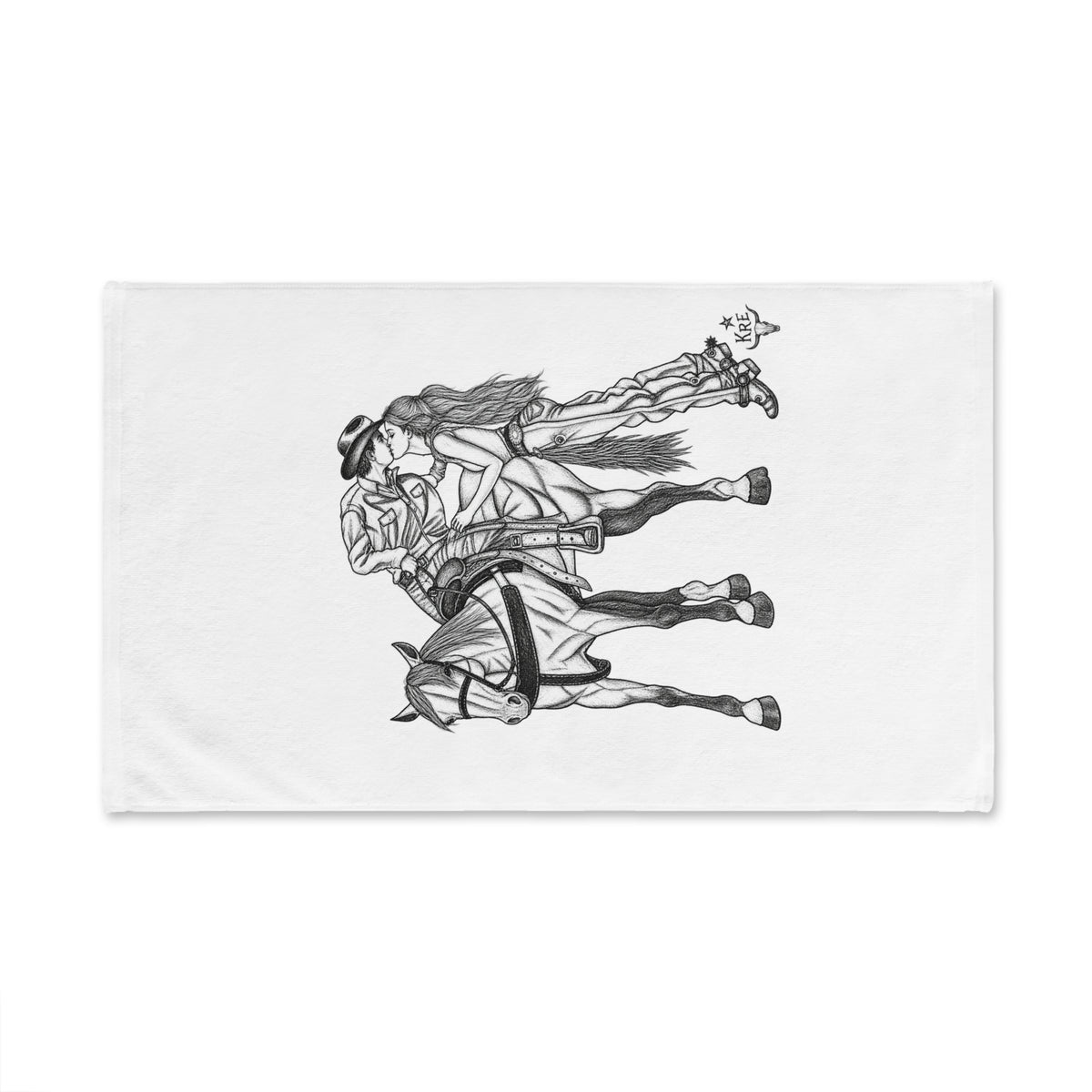 Kiss me cowboy Hand Towel