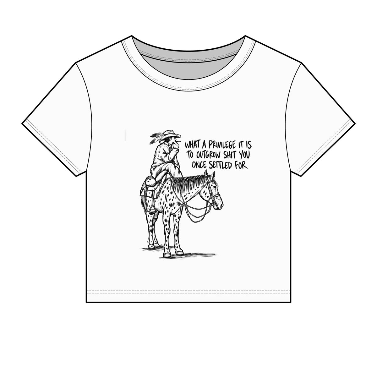 What a privilege micro rib baby tee