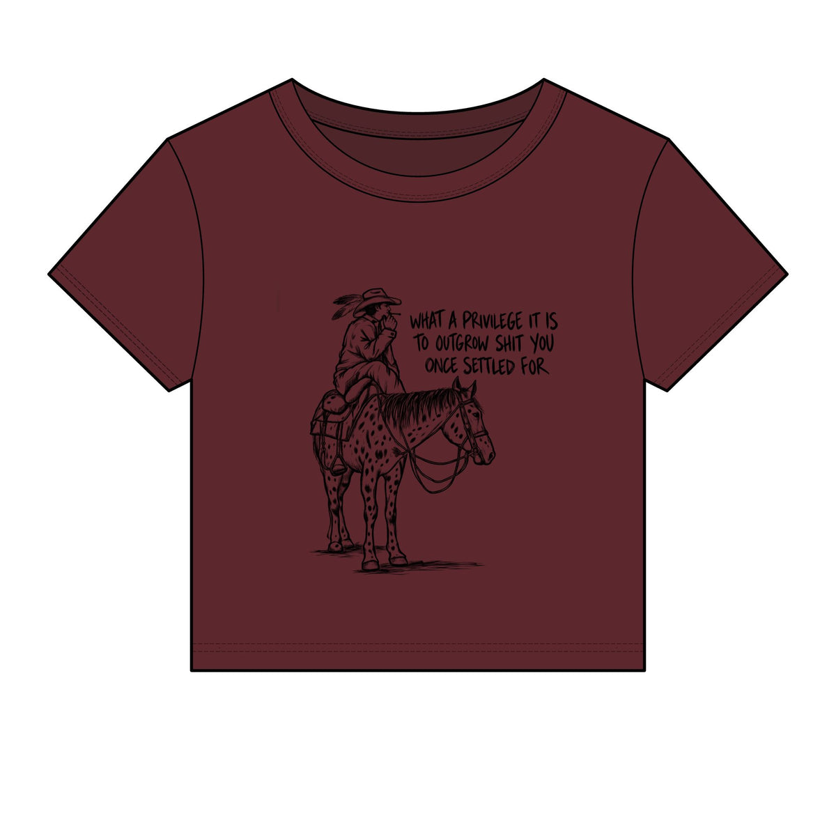 What a privilege micro rib baby tee