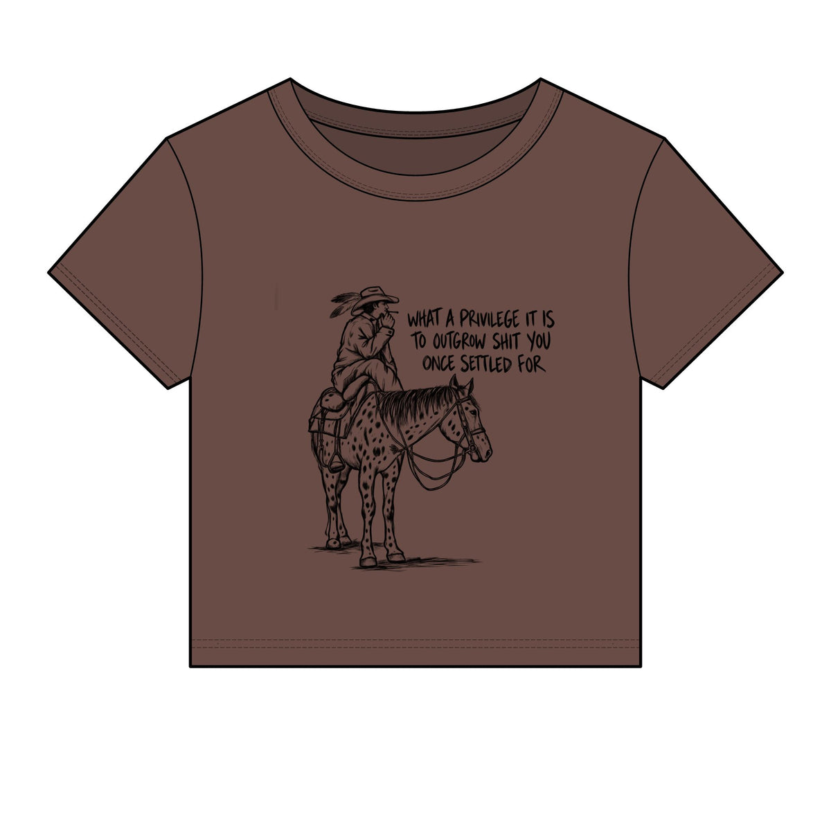 What a privilege micro rib baby tee