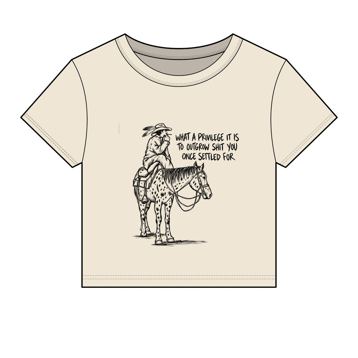 What a privilege micro rib baby tee