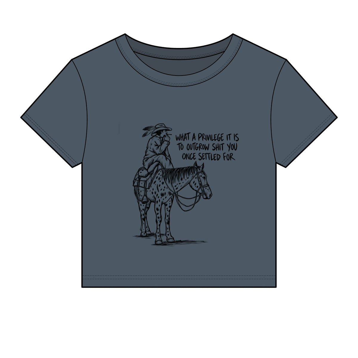 What a privilege micro rib baby tee