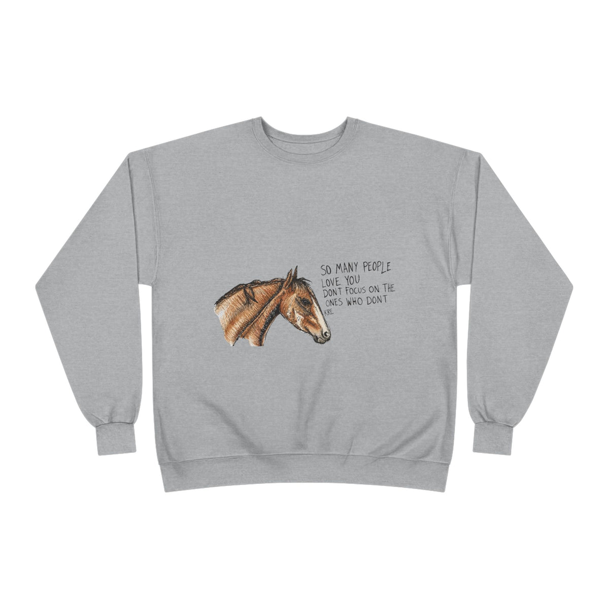 You are loved crewneck with color