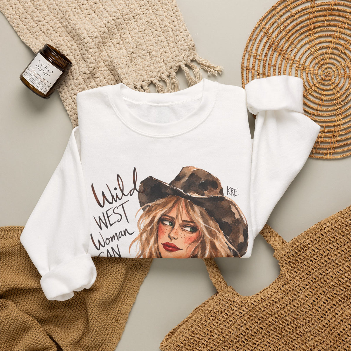 Wild West woman can not be tamed crewneck