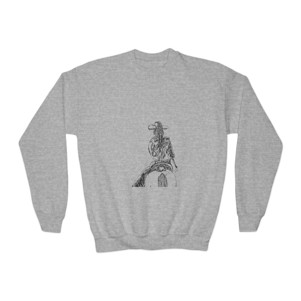 Youth Crewneck Sweatshirt cowgirl bible verse