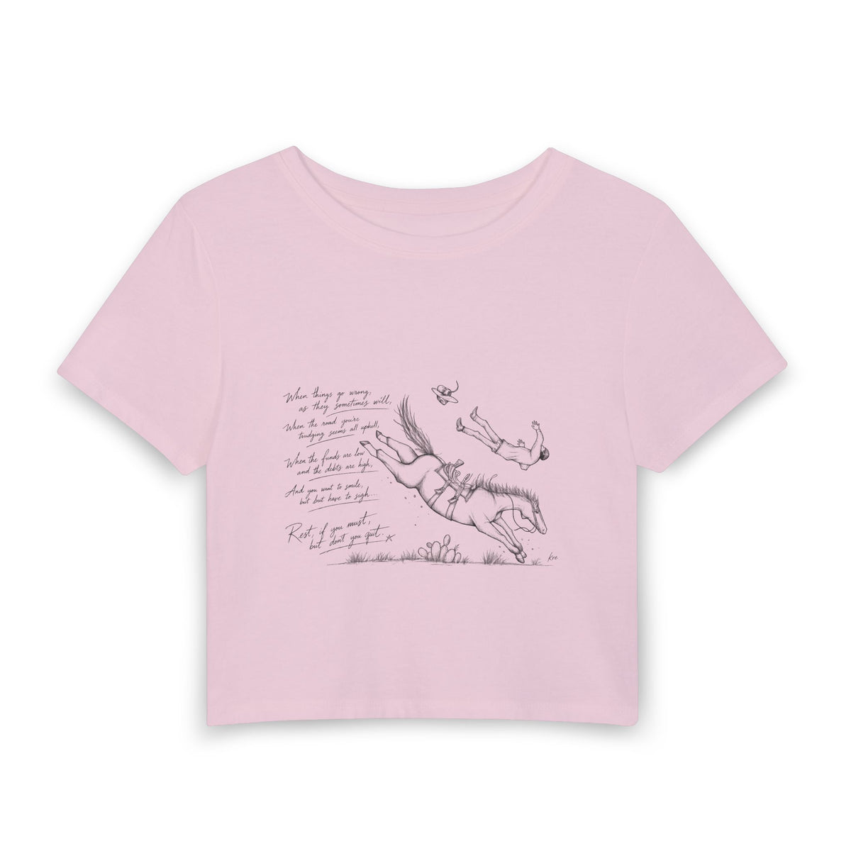 Don’t quit cowboy Women's Baby Tee