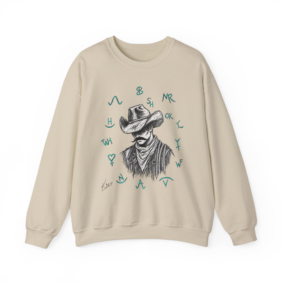 Branded cowboy sweater