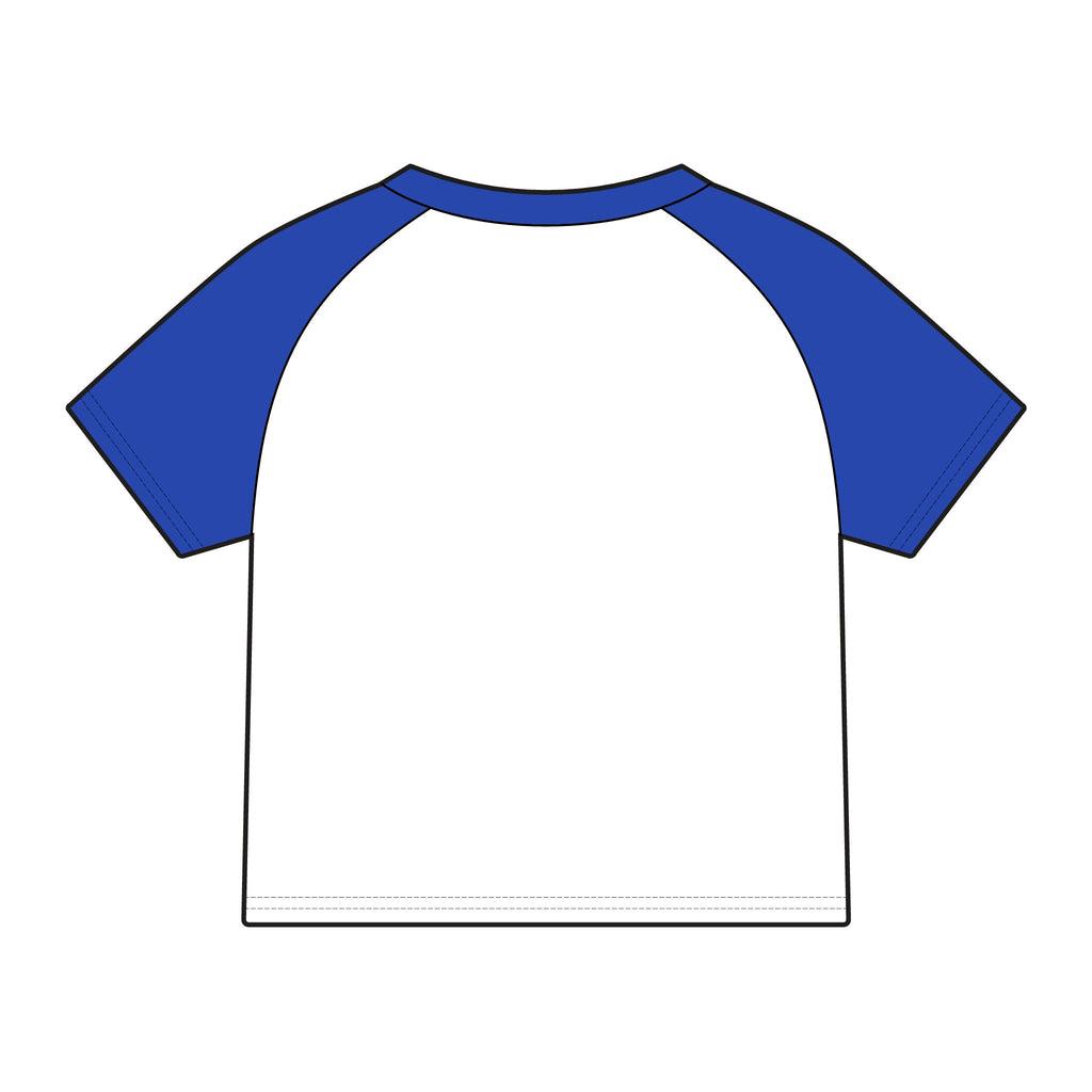 Hand drawn cowboy bible verse raglan baby tee