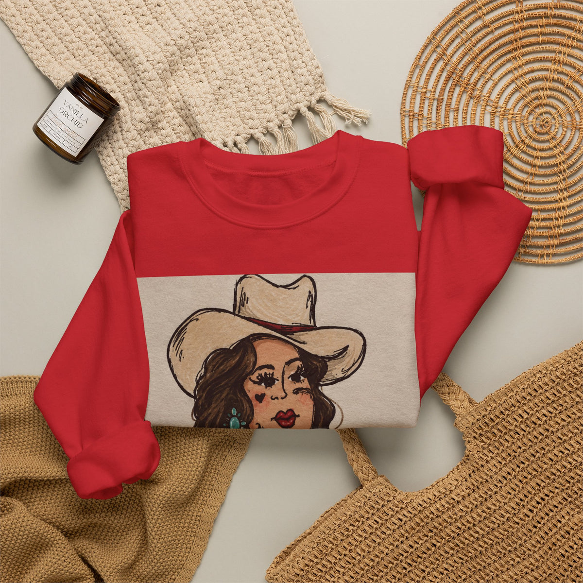 Rodeo rose crewneck