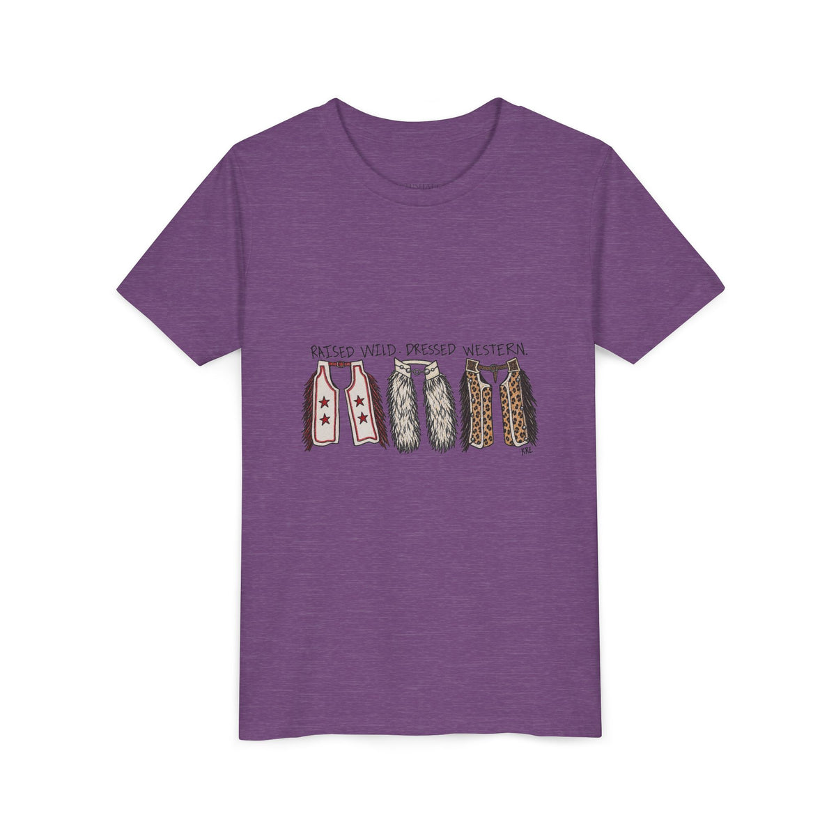 Raised wild-dressed western Youth Short Sleeve Tee