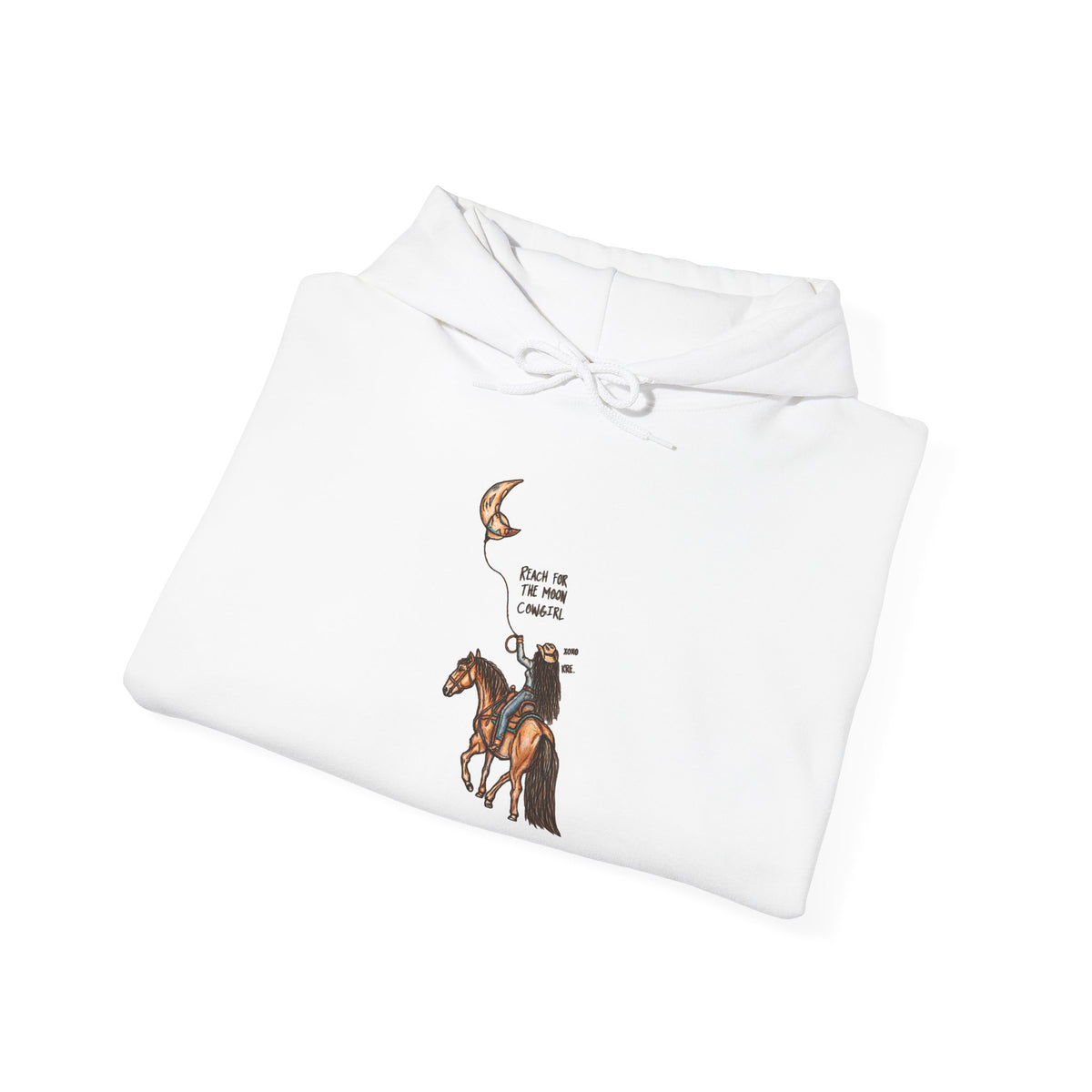 Reach for the moon cowgirl hoodie