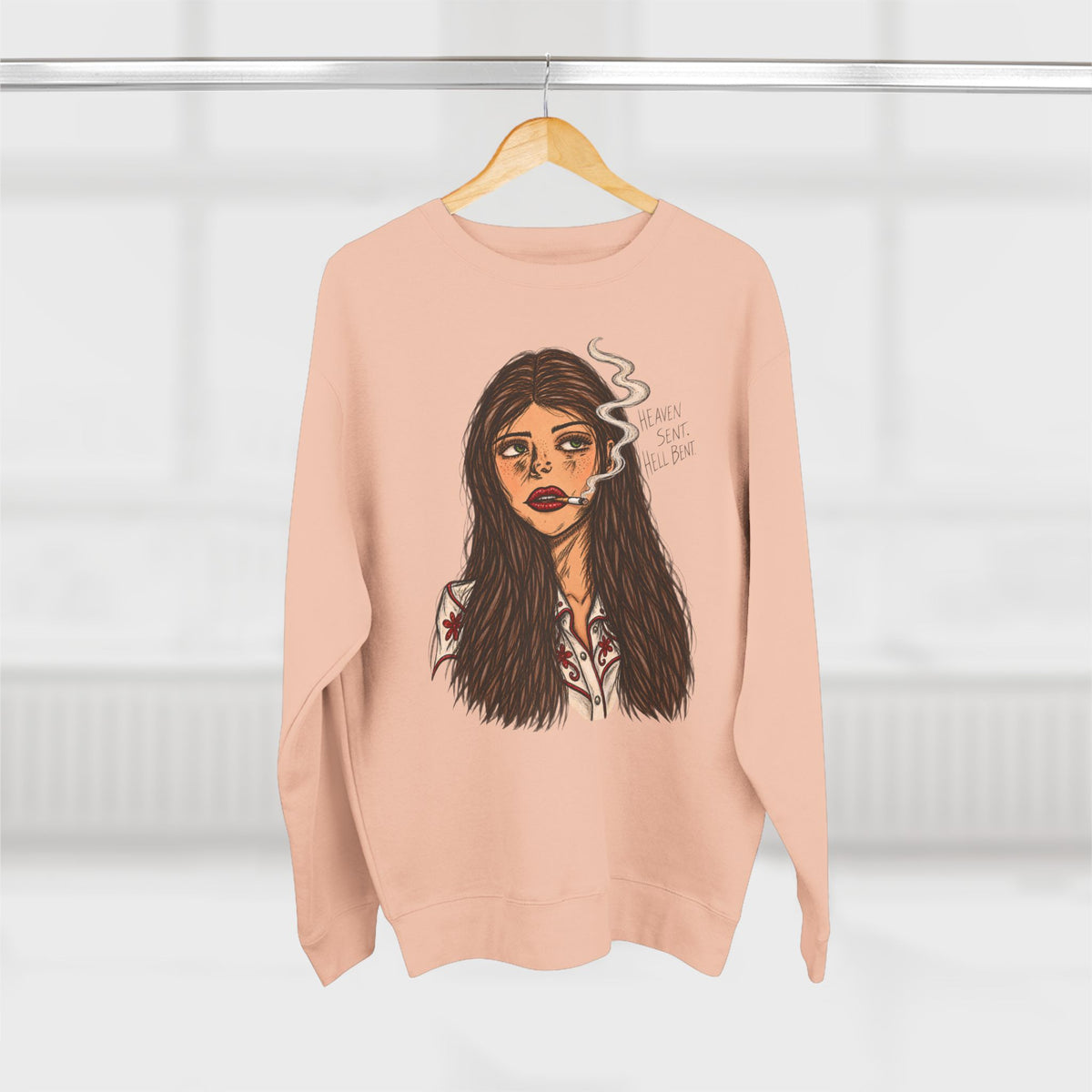 Heaven sent. Hell bound. Crewneck
