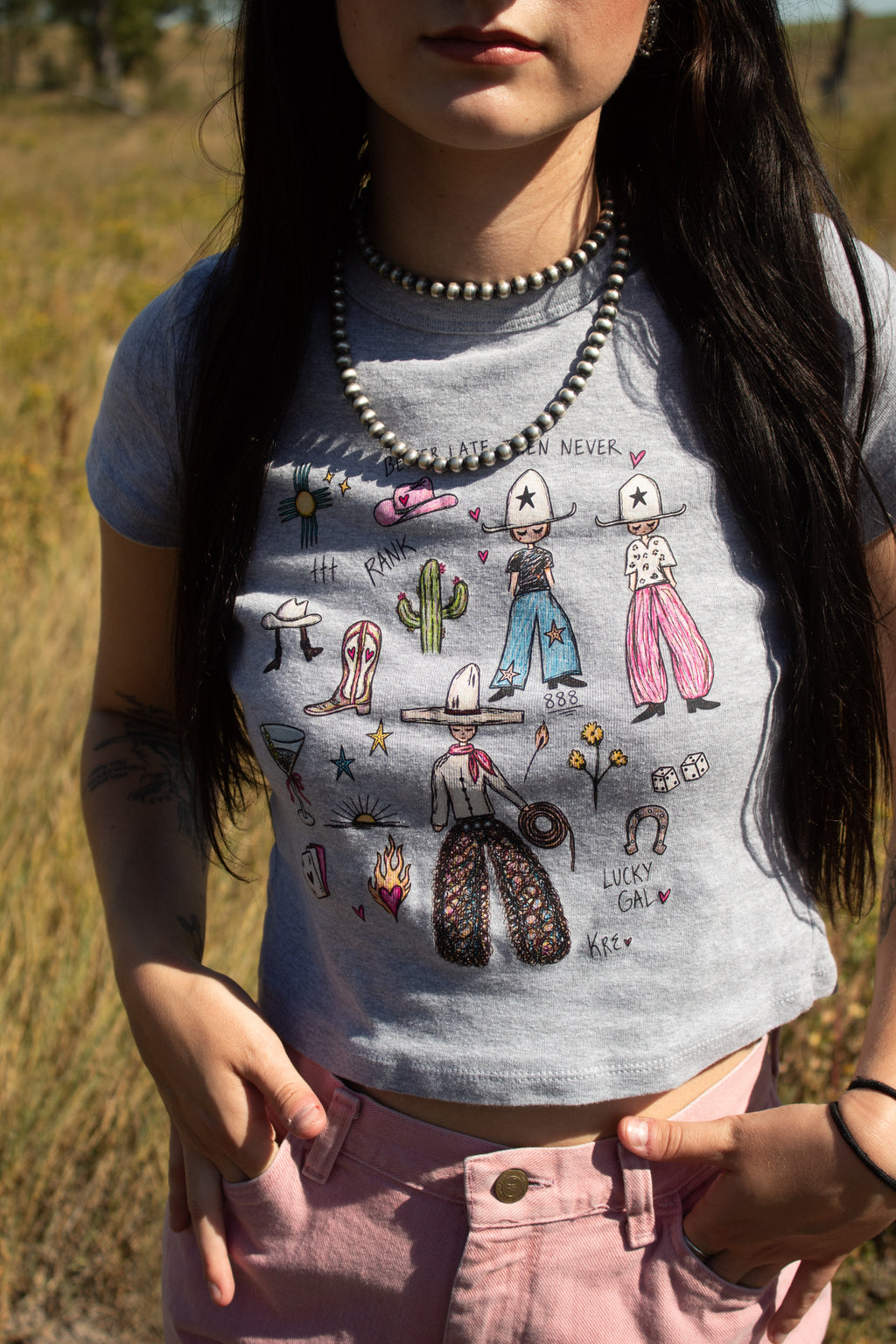 Lucky gal micro tee