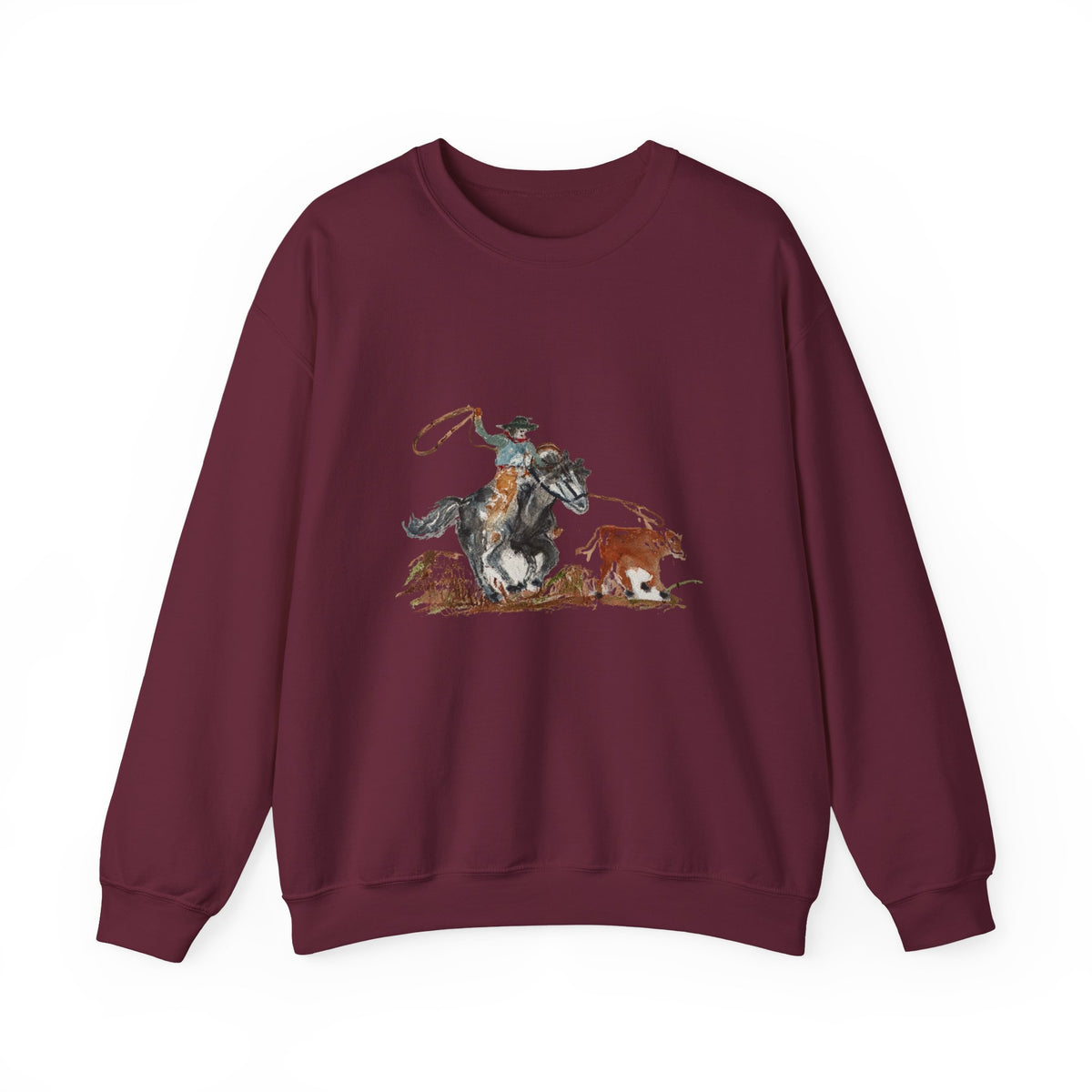 Roper Crewneck Sweatshirt watercolor by Paula Emry-burtt