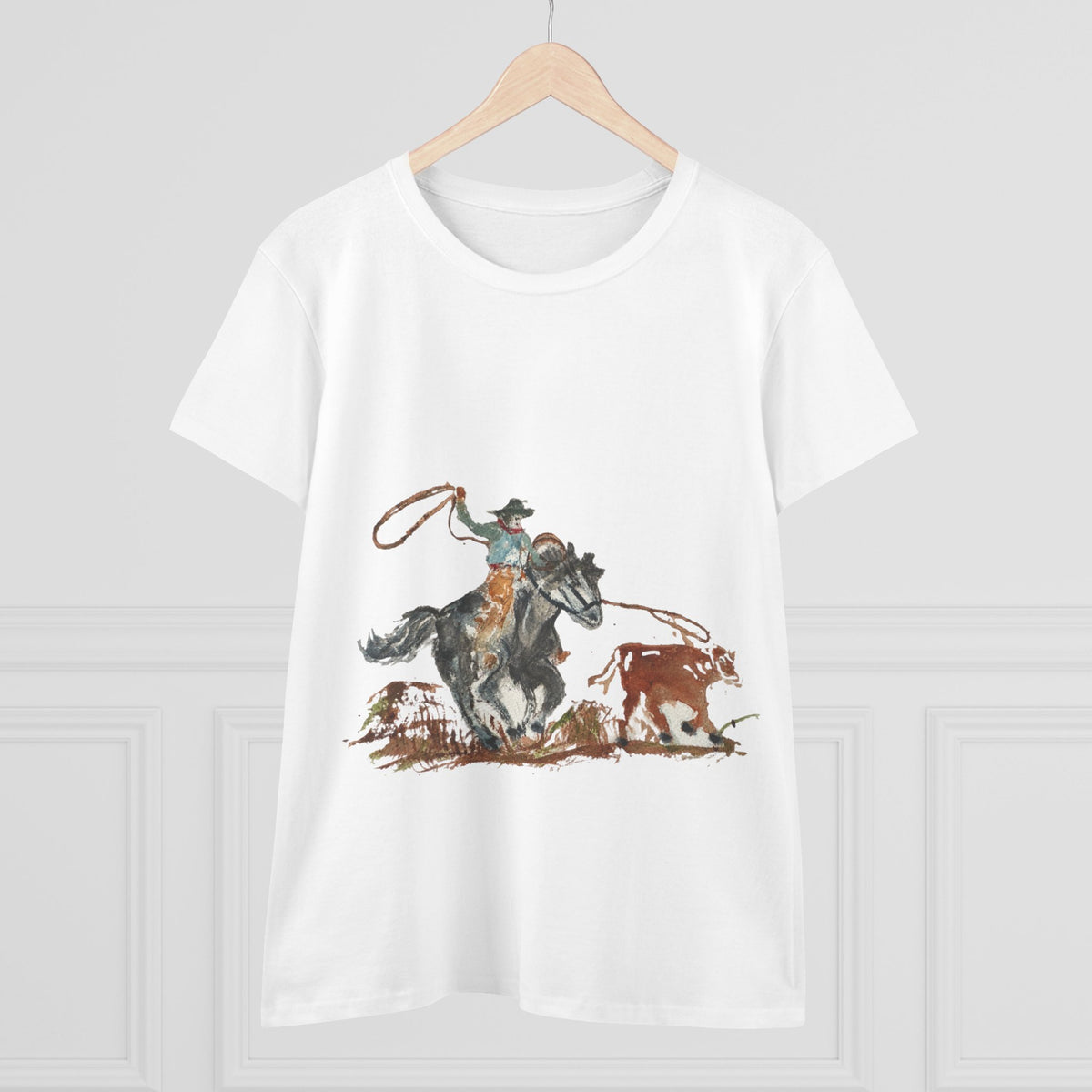 Roper cotton tee watercolor Paula Emry-burtt