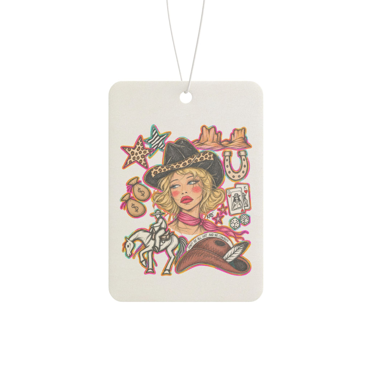 Neon rodeo air freshener