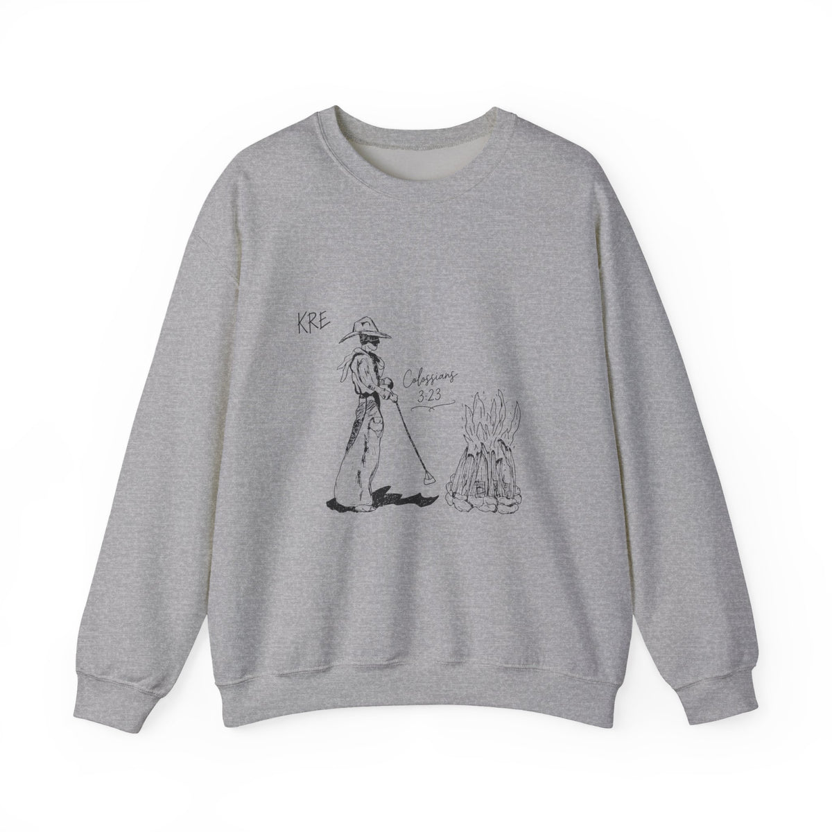Cowboy bible verse Unisex Heavy Blend™ Crewneck Sweatshirt