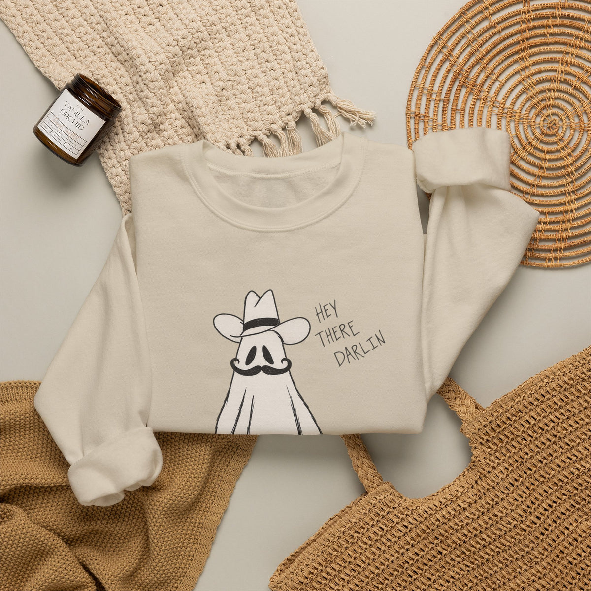 Ghosting cowboy Crewneck Sweatshirt 
Fall drop