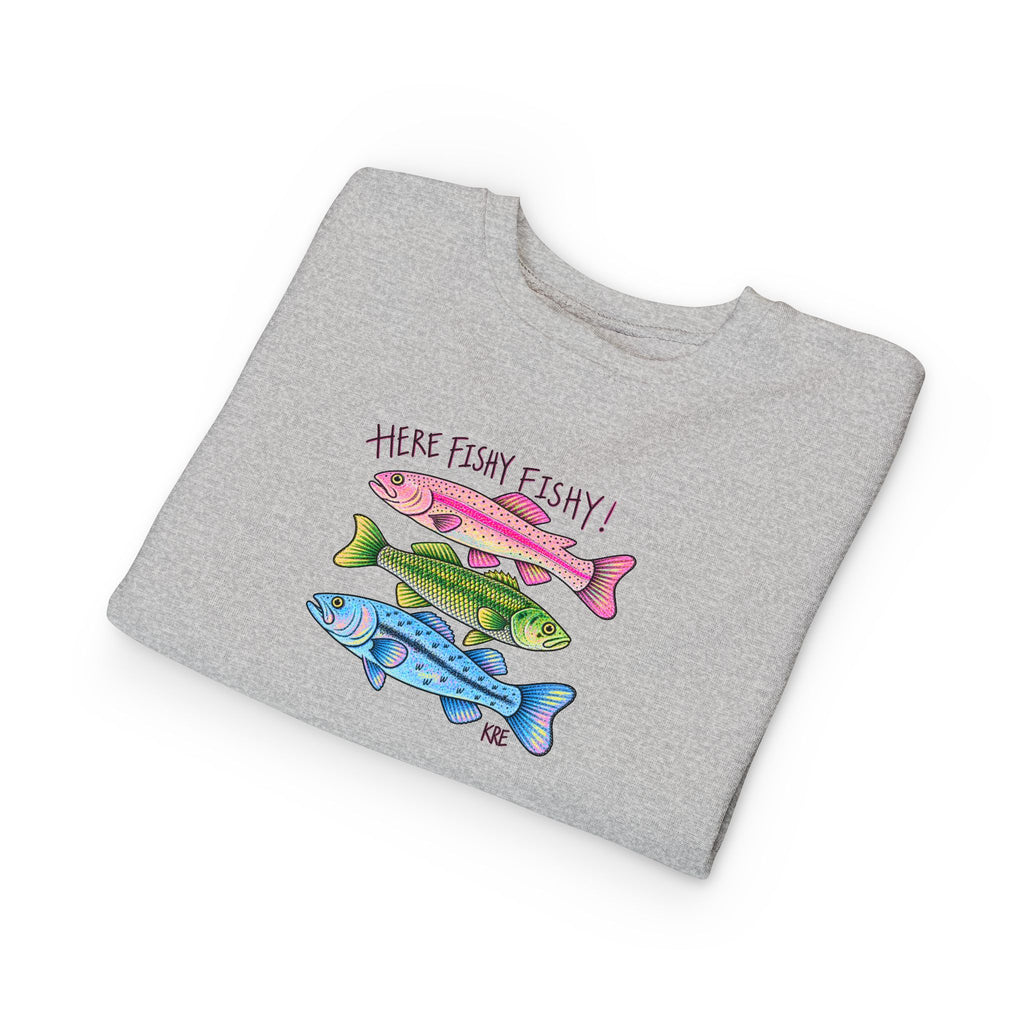 Here fishy fishy toddler crewneck