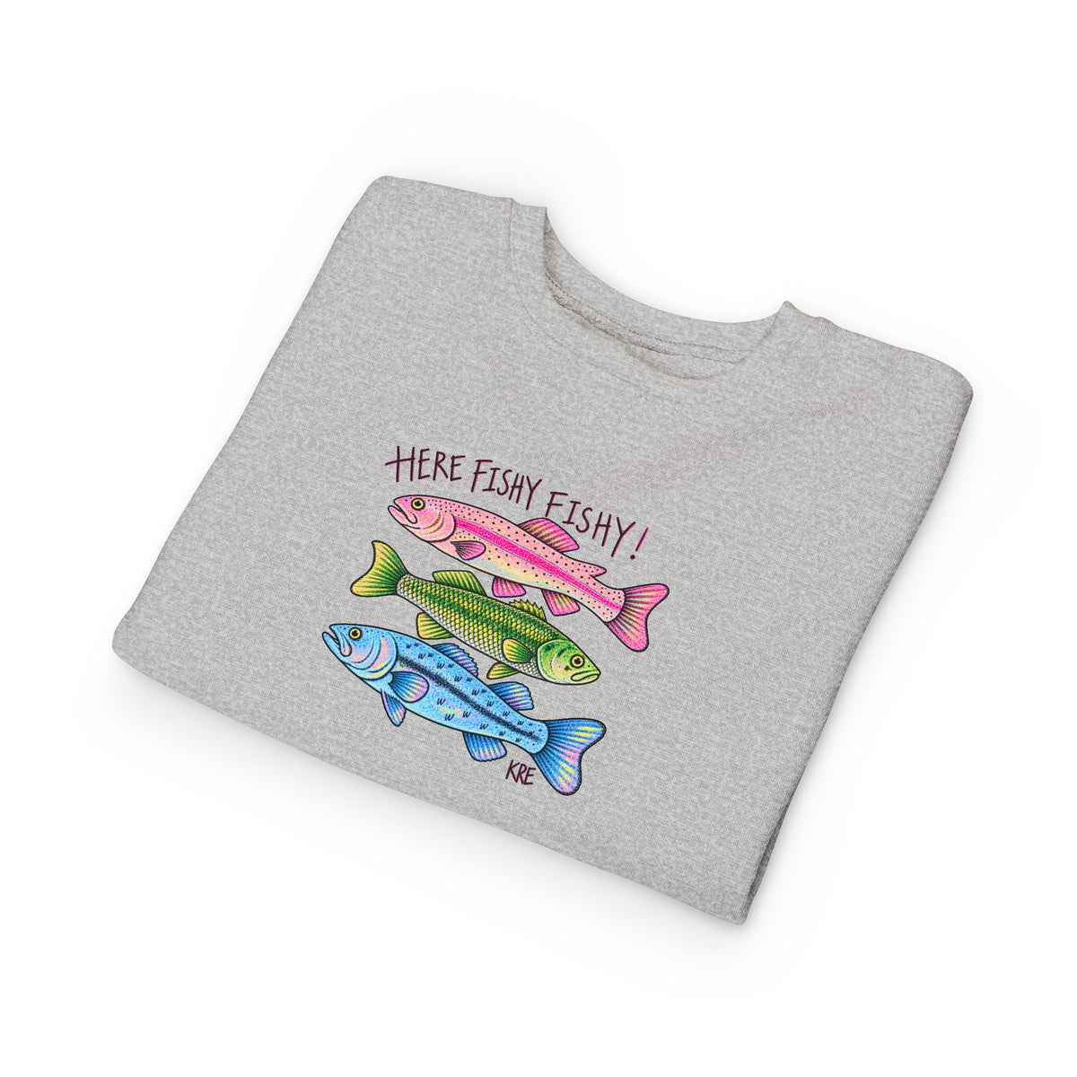 Here fishy fishy toddler crewneck