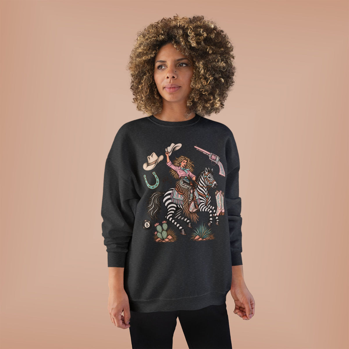Zebra girl crewneck