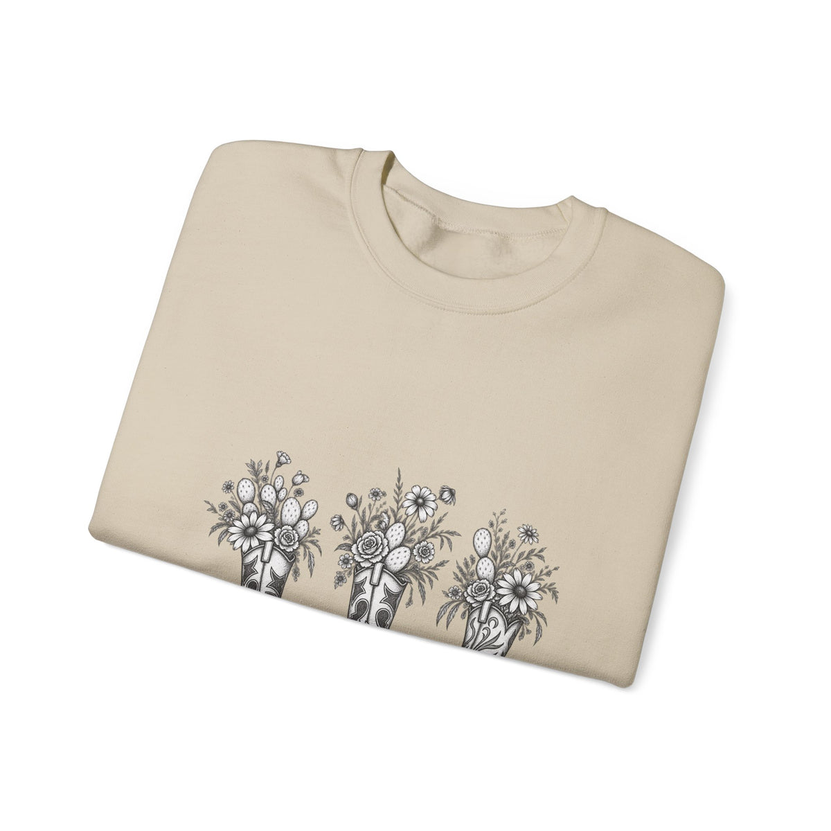 Wild boots & wild flowers Crewneck Sweatshirt