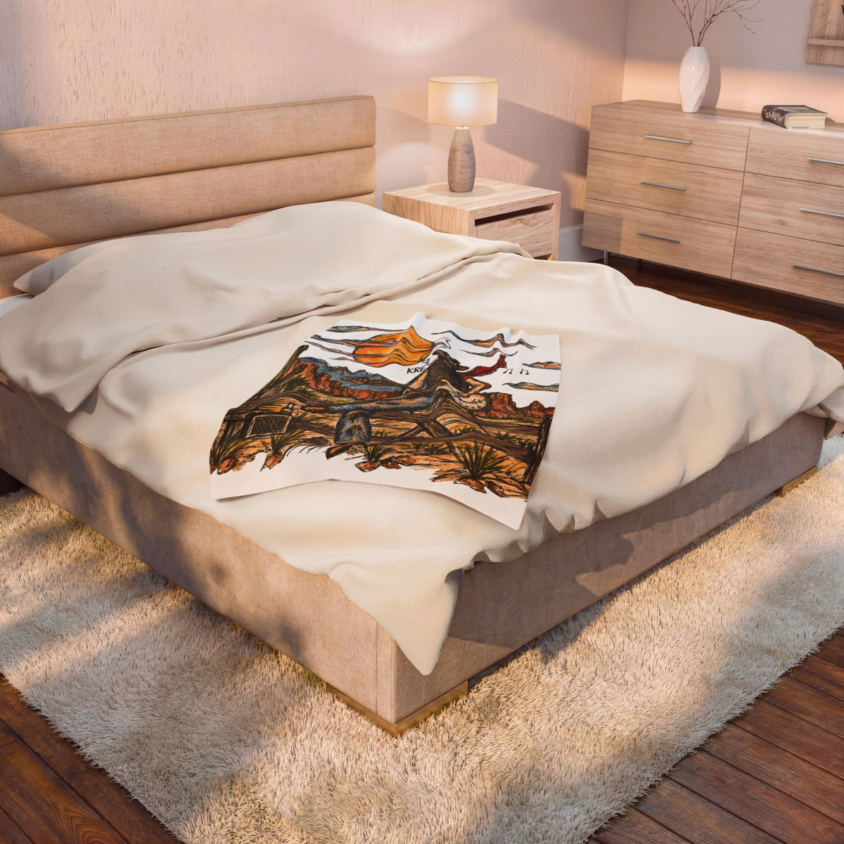Cowboy serenade plush blanket