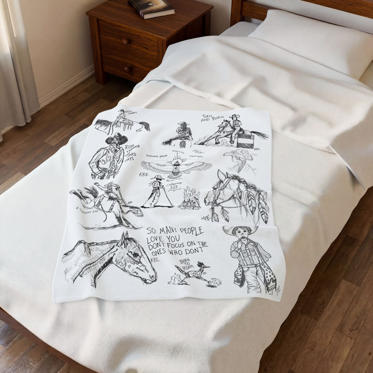 The sketch book -Velveteen Plush Blanket