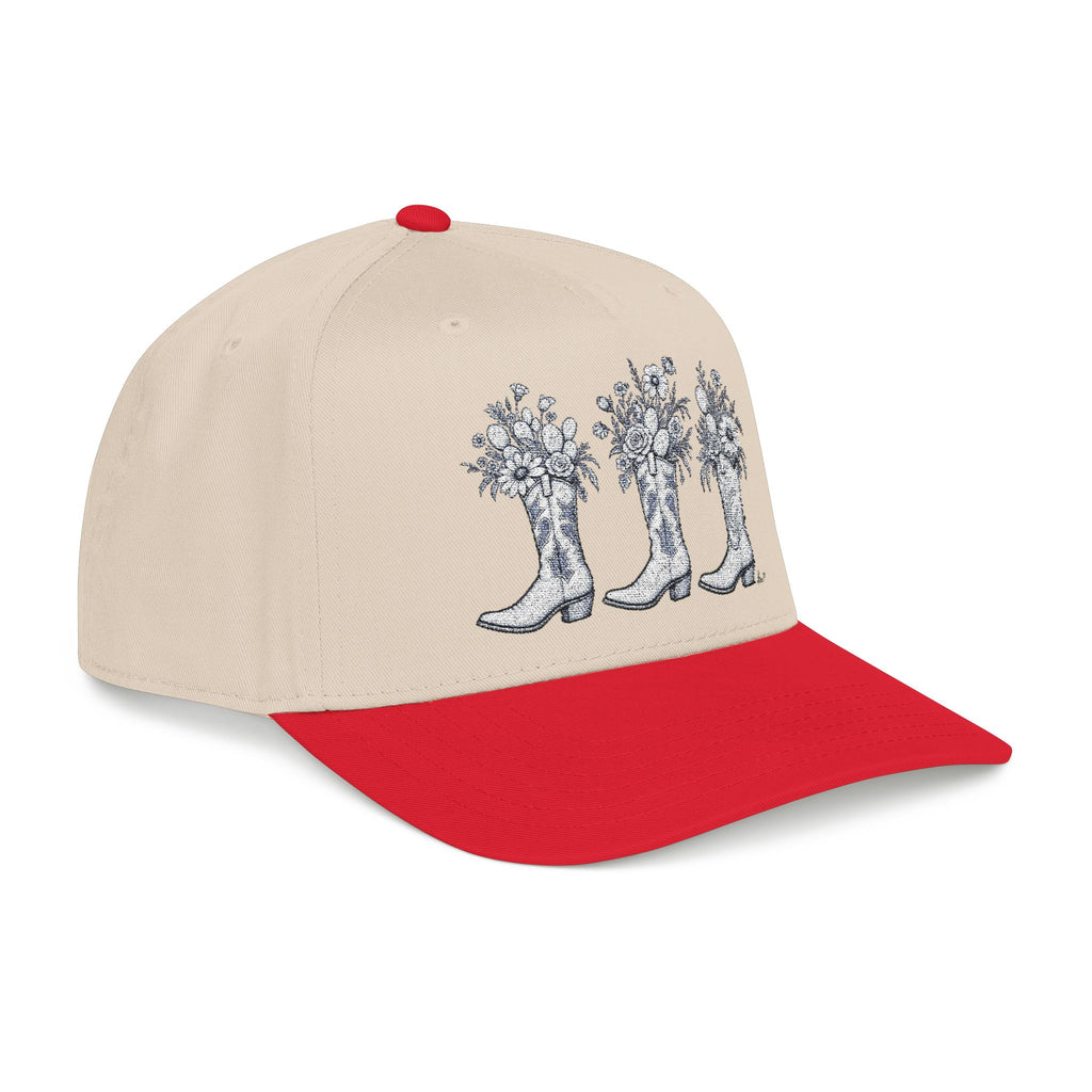Wild boots and wild flowers Baseball Cap embroidered