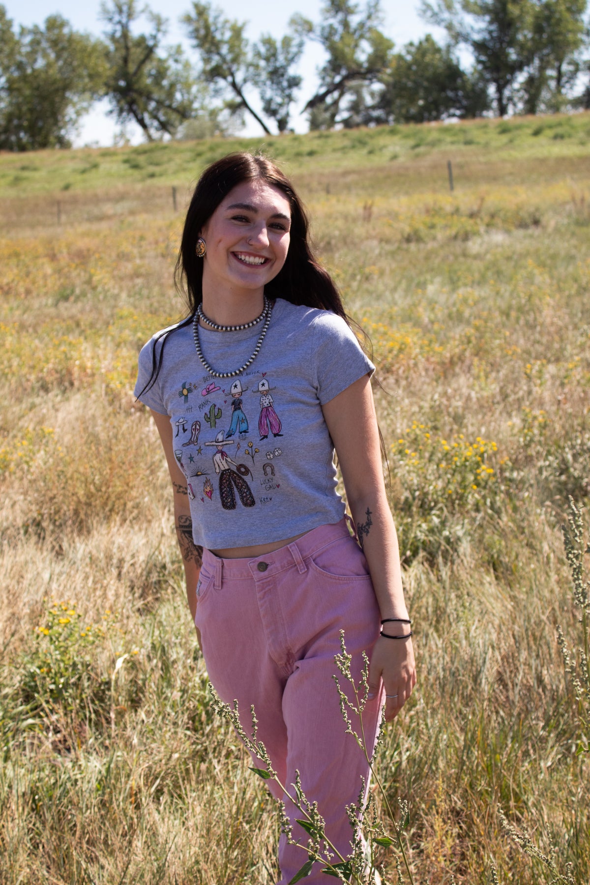 Lucky gal micro tee