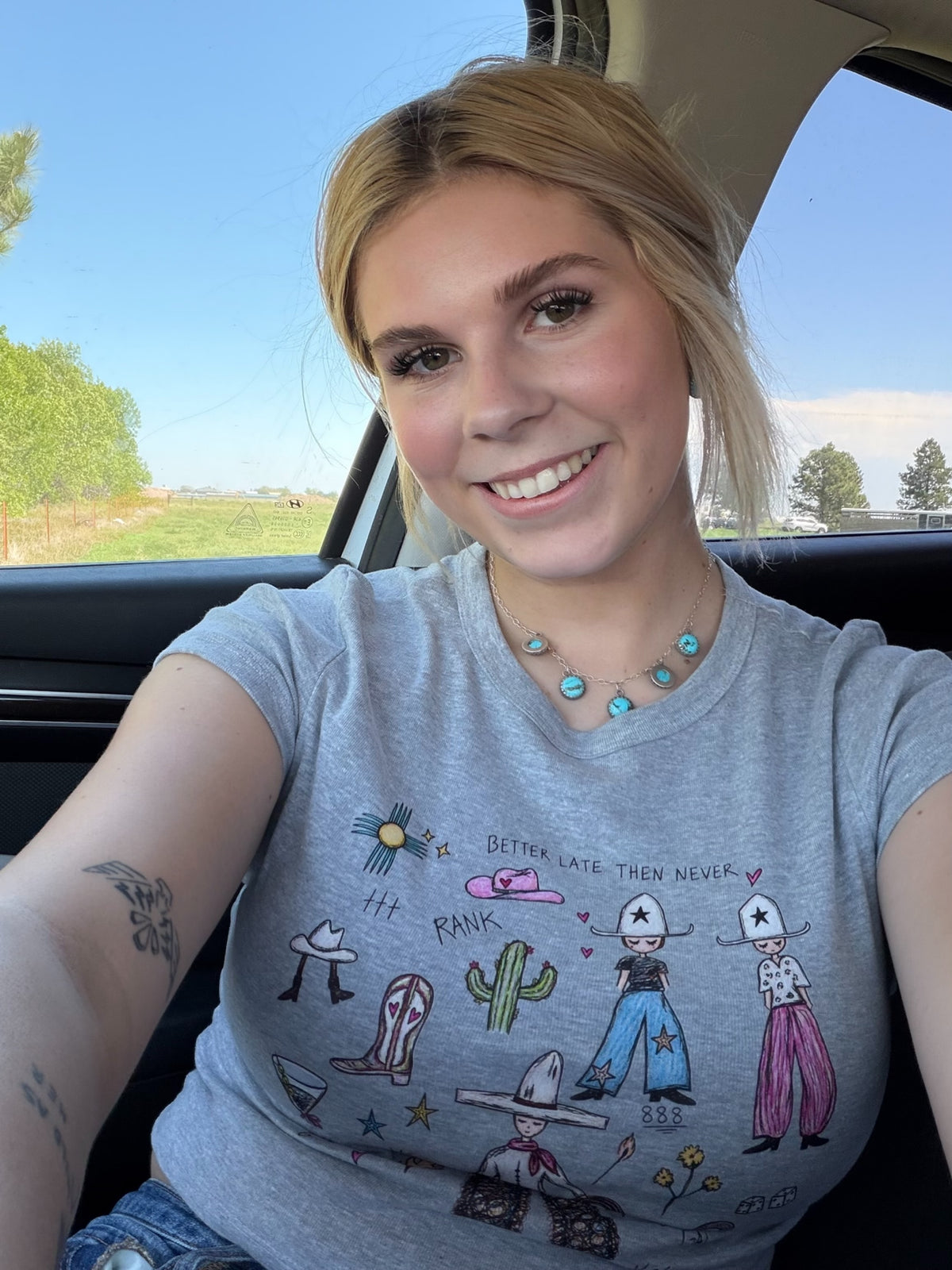Lucky gal micro tee